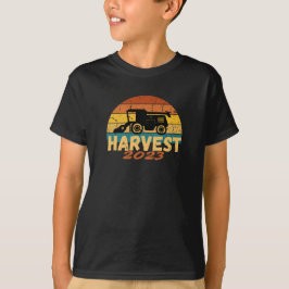 Kids Retro Stil Harvest Tshirt, bondgårdar Combine T Shirt