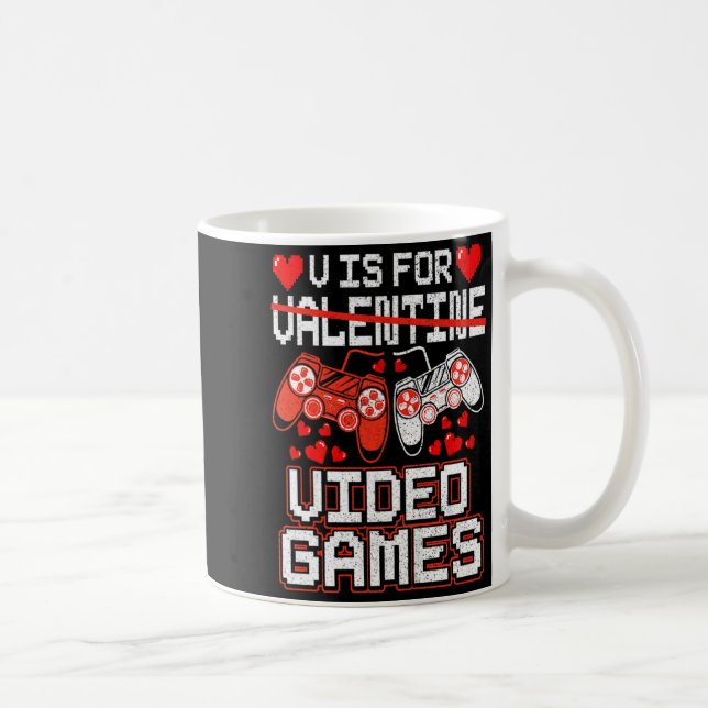 Kids Retro Video Game Valentines Day For Toddler B Kaffemugg (Höger)