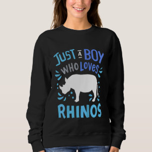 Kids Rhino Rhinoceros är bara en pojke som Kärlek T Shirt