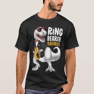 Kids Ring Bearer Saurus Tux T Rex Bröllop Boys Ri Shirt
