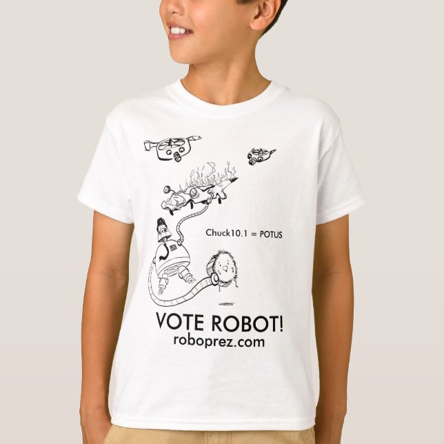 Kids' Robot President T-Shirt (Framsida)