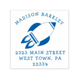 Kids Rocket Frakt Cute Returadress Frimärke Självfärgande Stämpel