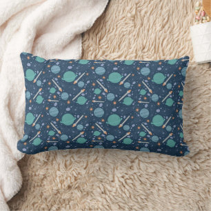 Kids Rocket Frakt Jupiter Saturn Planet Stars Lumbarkudde