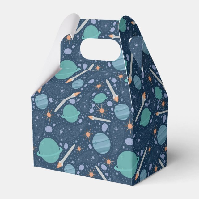 Kids Rocket Frakt Jupiter Saturn Planet Stars Presentaskar (Framsidan Sidan)