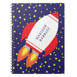 Kids Rocket Frakt Rymden Cute Anteckningsbok