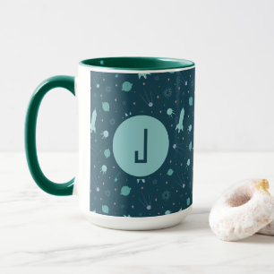 Kids Rocket Frakt till Space Travel Saturnus Plane Mugg