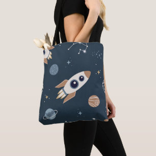 Kids Rocket, Planet och Star Mönster Tygkasse