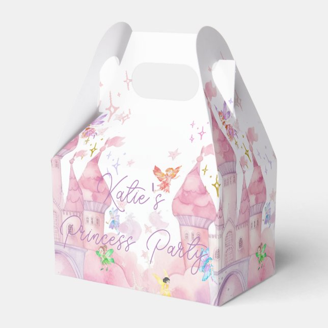 Kids Rosa Fairy Princess Party Gift Presentaskar (Framsidan Sidan)