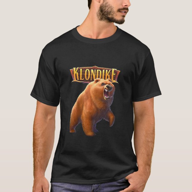 Kids Rowdy Grizzly Bear T Shirt (Framsida)