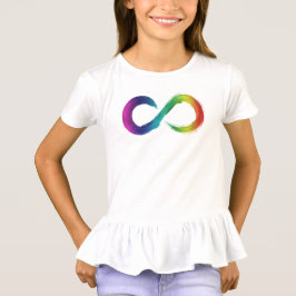 Kids Ruffle Neurodiversity Rainbow Shirt T