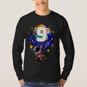 Kids Rymden Astronaut 9:e födelsedagspojken 9 Yea T Shirt