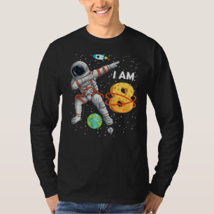 Kids Rymden Cute Astronaut Dabbing 8:e födelsedag T Shirt