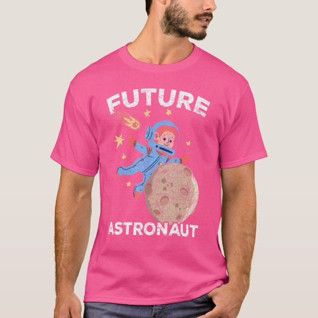 Kids Rymden Science Måne Galaxy Future Astron T Shirt (Framsida)