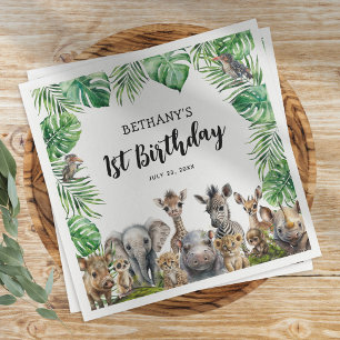 Kids Safari Animals Party Pappersservett