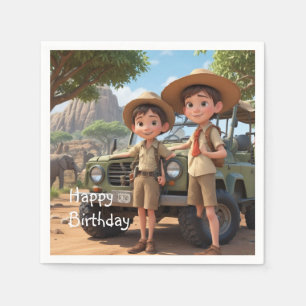 Kid's Safari Pappersservett