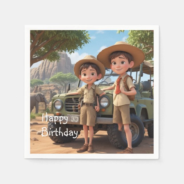 Kid's Safari Pappersservett (Framsidan)