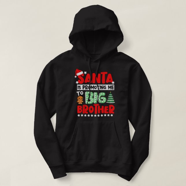 Kids Santa befordrar mig till Big Brother Christma Hoodie (Design framsida)