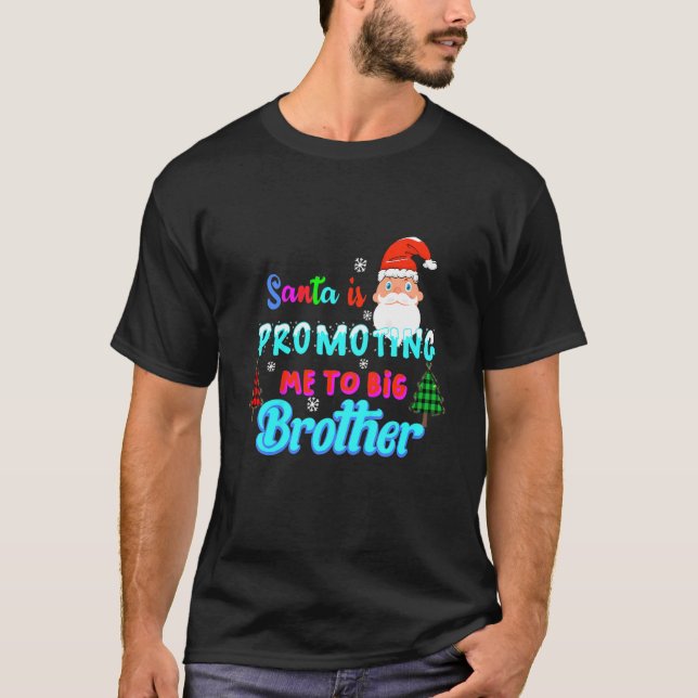 Kids Santa befordrar mig till Big Brother För barn T Shirt (Framsida)