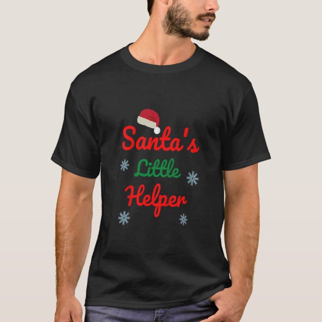 Kids Santa's Little Helper jul Julafton Kids Sa T Shirt (Framsida)