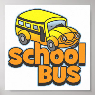 Kids School Buss Poster
