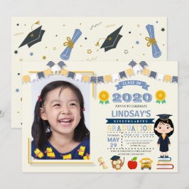 Kids School Studenten Photo Inbjudningar