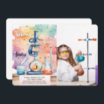 Kids Science Birthday Photo Inbjudningar<br><div class="desc">Fotoinbjudan till barnvetenskap på födelsedagen</div>