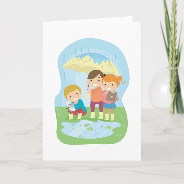 Kids Science Nature Study in Rain Kort (Framsida)