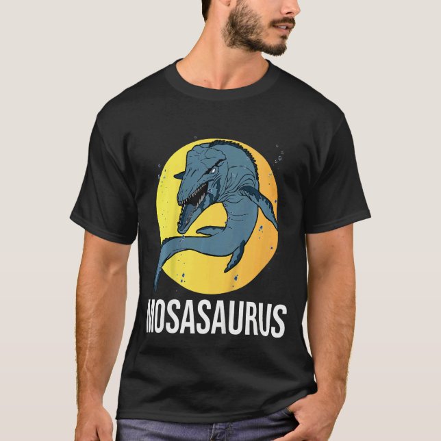 Kids Sea Rex Jawsome Prehistoriska Mosasaurus Dino T Shirt (Framsida)