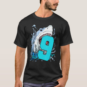 Kids Shark 9:e födelsedag 9 år gammal Ocean Shar T Shirt