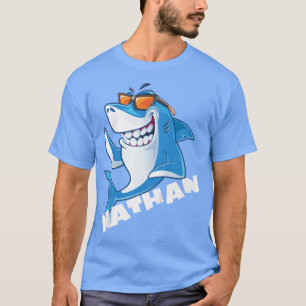 Kids Shark Namn Nathan Gift Boys T Shirt