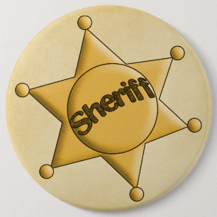 Kids sheriff Badge Button Knapp