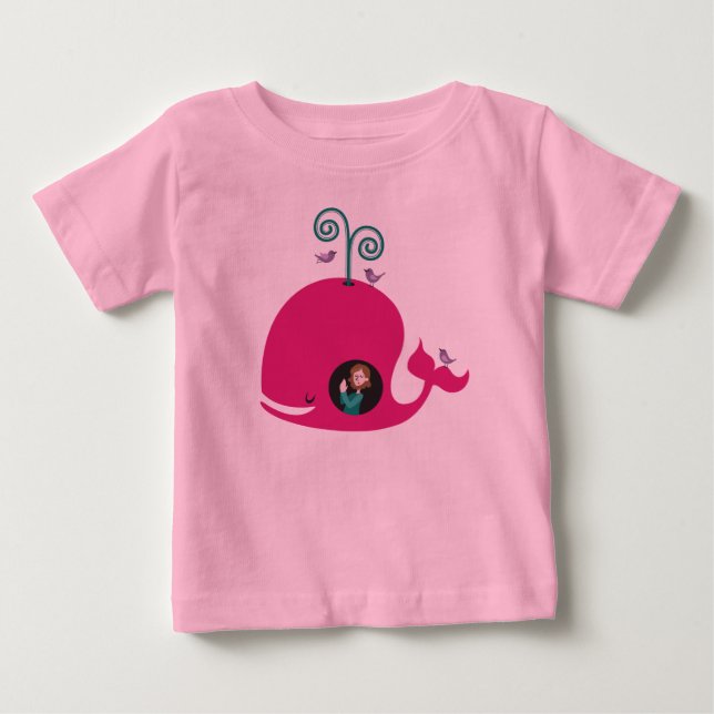 Kids Shirt Bible Story Jonah And The Whale Girl T Shirt (Framsida)