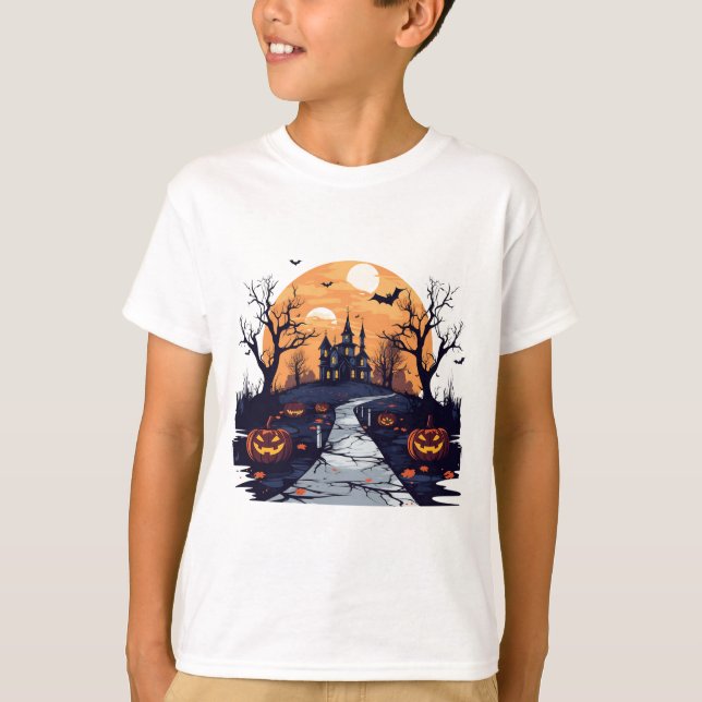 Kids Shirt-Halloween T Shirt (Framsida)