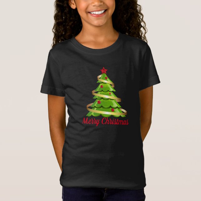 Kids Shirt Helgdag Träd T (Framsida)
