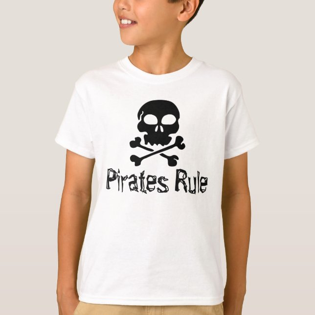 Kids Shirt Pirater Rule T Shirt (Framsida)