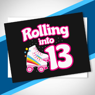 Kids Skate Party - 13:e födelsedagen - Roller Skat Vykort