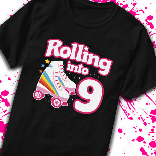 Kids Skate Party - 9:e födelsedagen - Rullande Ska T Shirt