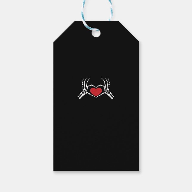 Kids Skeleton Hand Heart Valentines day Coola Clas Presentetikett (Framsidan)