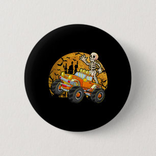 Kids Skeleton Riding Monster Lastbil Halloween Cos Knapp