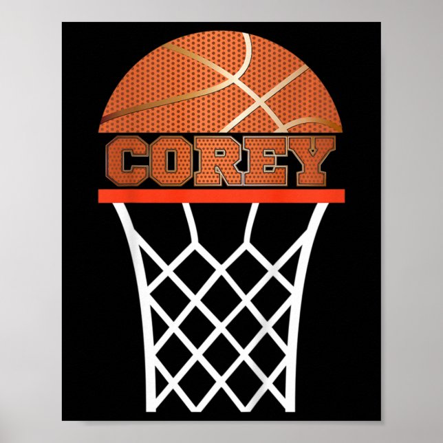Kids Sketll Corey Custom Name Gift  Poster (Framsidan)