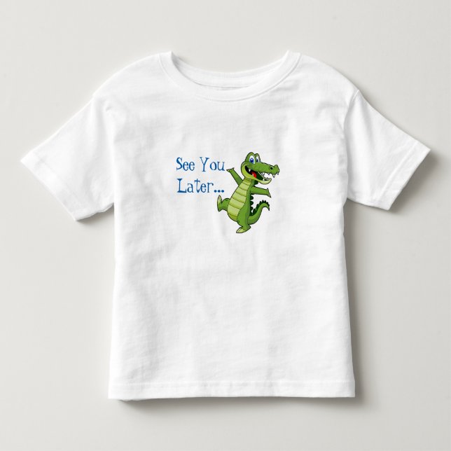 Kids Småbarn Alligator Shirt T (Framsida)