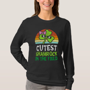 Kids Småbarn Girls St patricks day Cutest Shamrock T Shirt