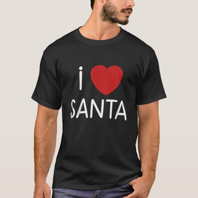 Kids Småbarn I Kärlek Jultomten Boys Girls Christm T Shirt (Framsida)