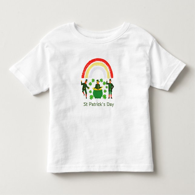Kids Småbarn Leprechaun Guld St patrick's day T Shirt (Framsida)