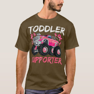Kids Småbarn Supporter Lastbil Breast Cancer Aware T Shirt