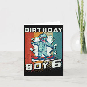 Kids Snowboard 6e Birthday Boy 6 Snowboarding 6e Kort