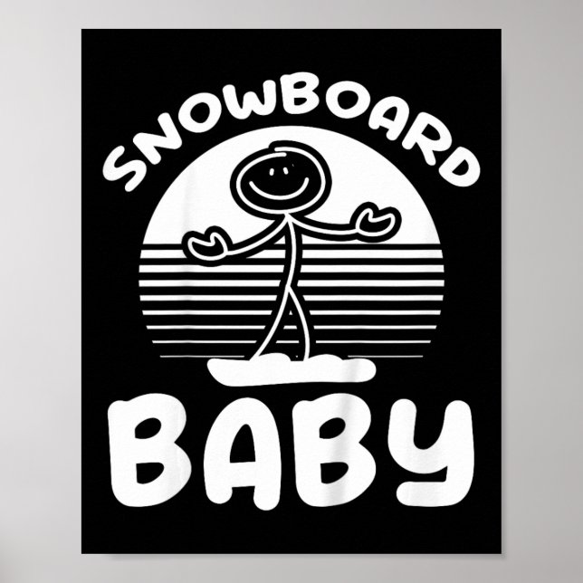 Kids Snowboarding Ba Poster (Framsidan)