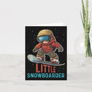 Kids Snowboarding Little Snowboarder Funny Småbarn Kort