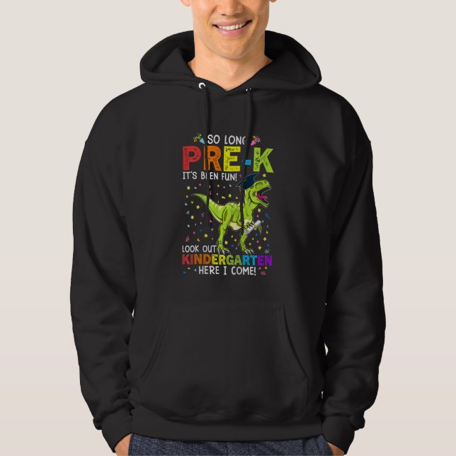 Kids So Long Pre K Kindergarten Here I Come School Hoodie (Framsida)