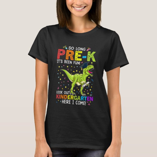 Kids So Long Pre K Kindergarten Here I Come School T Shirt (Framsida)